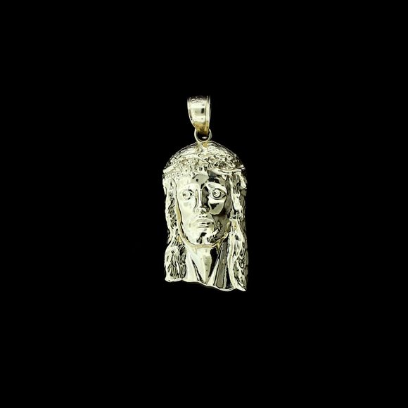 10K Real Gold Rope Chain and Jesus Face Head Pendant Set - Picture 5 of 11